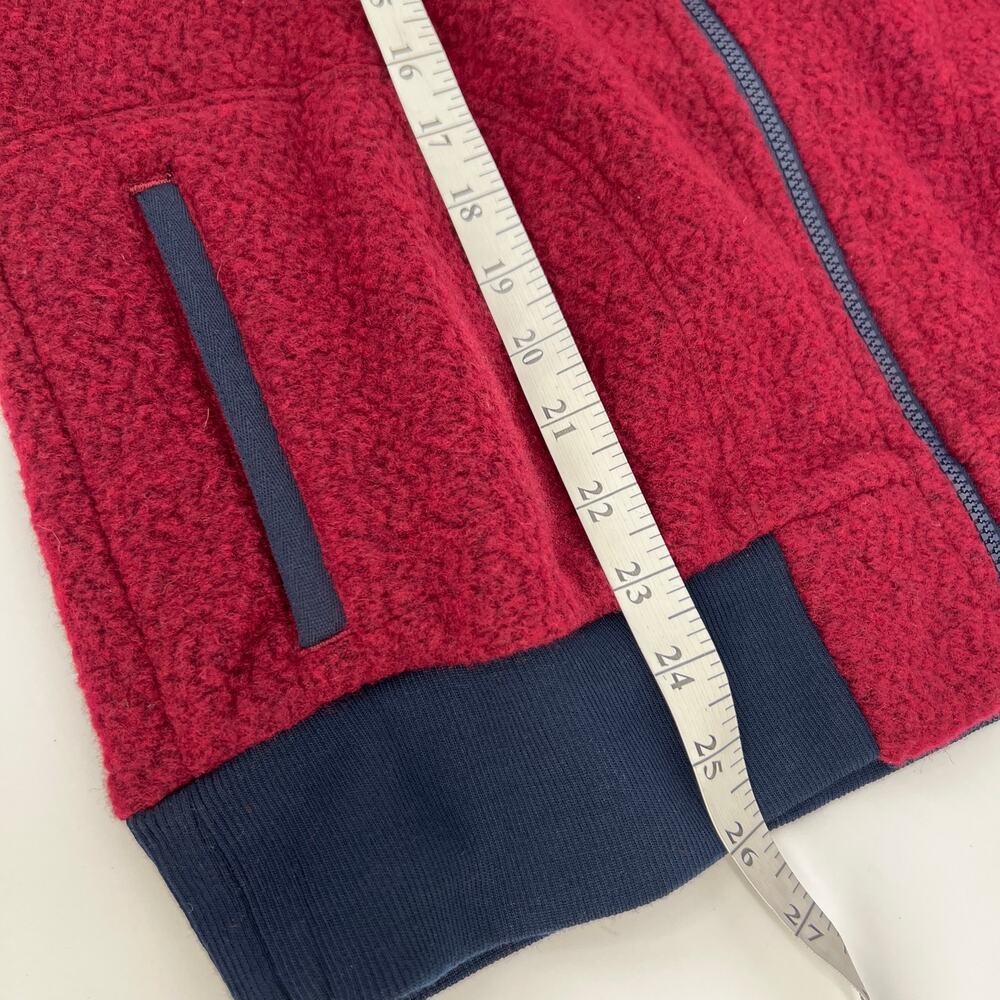 Patagonia Woolyester Fleece Jacket Women L Oxide Red Recycled Wool Worn Wear NEW - Picture 9 of 10